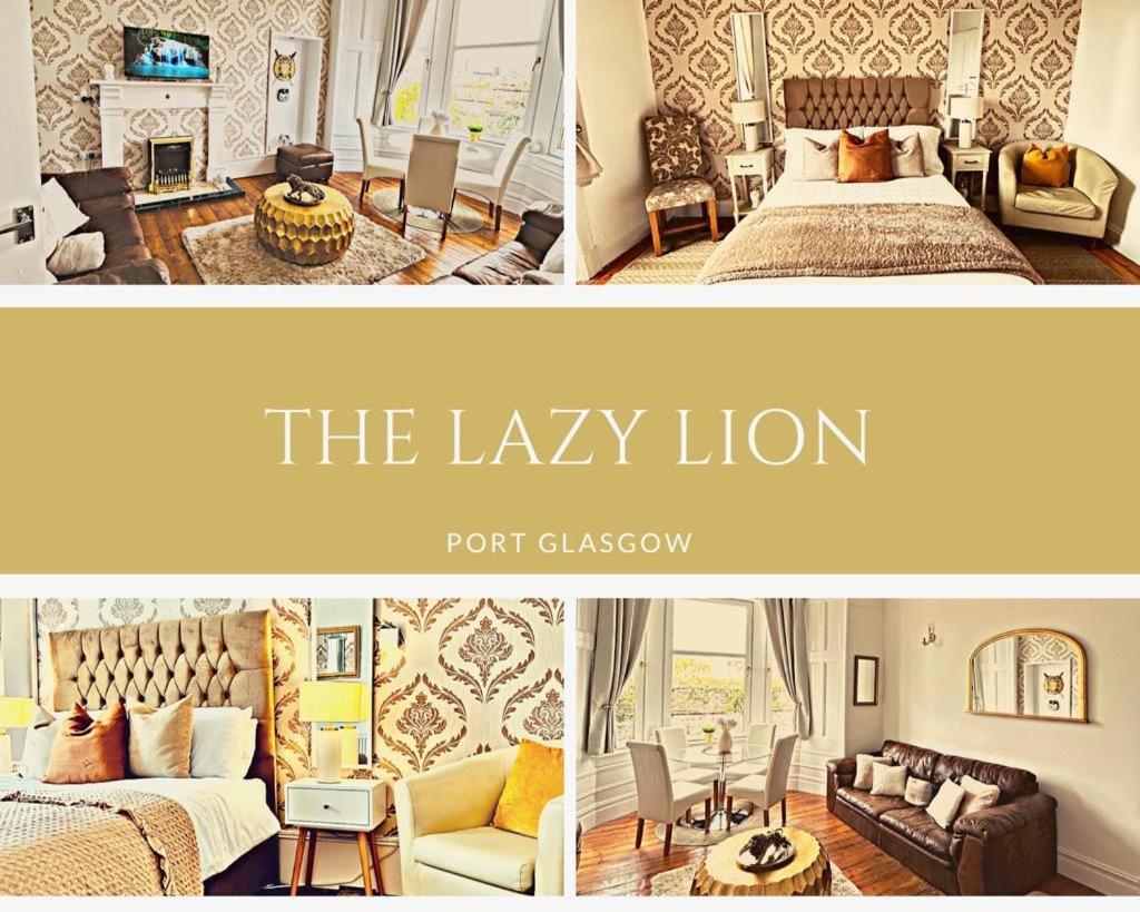 The Lazy Lion - Spacious 2 Bedroom - Town Centre Holiday Home Apartment Port Glasgow Eksteriør billede